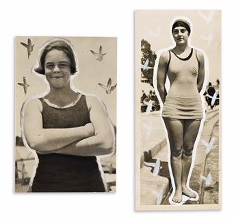 Swimmers. 14 Press Photos of Female Athletes, 1923-1930.